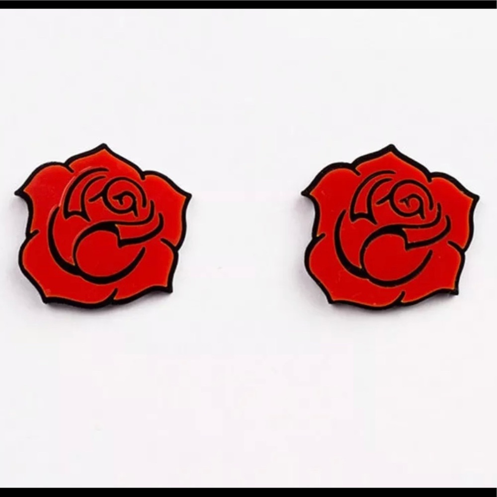 Cute Post Rose Earrings